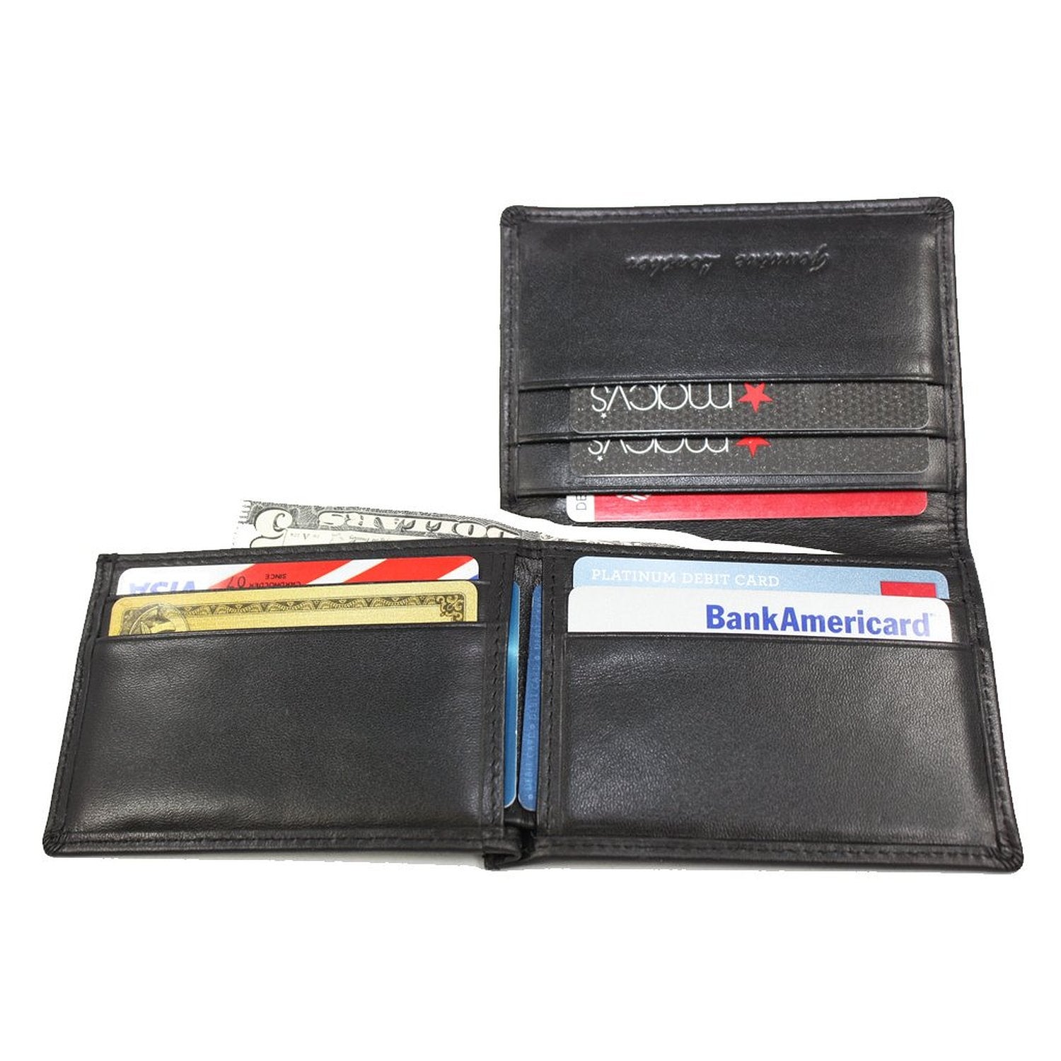 Mens Leather Bifold Wallet With ID Window