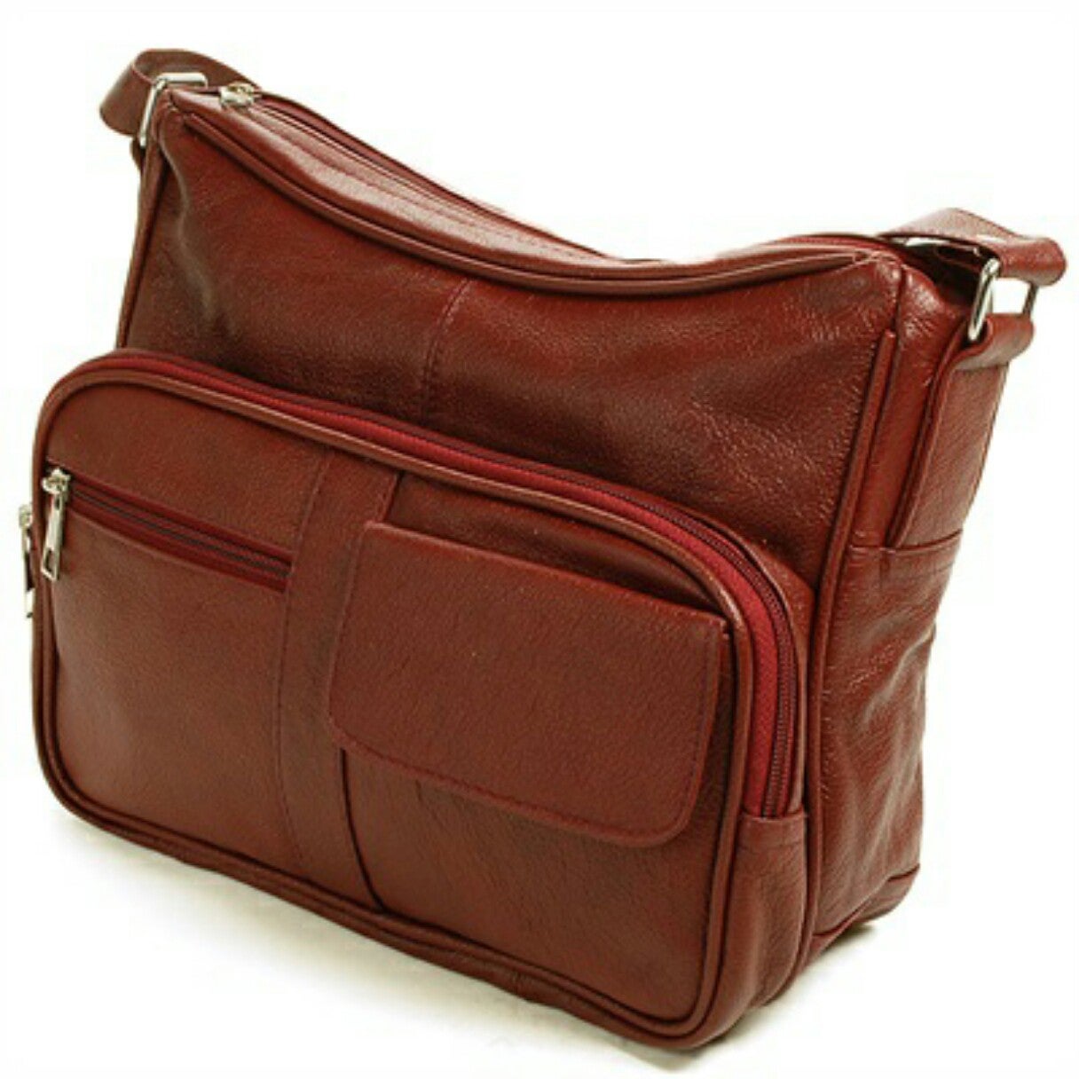 Women's Premium Genuine Leather Organizer Purse Ladies Crossbody Shoulder  Bag | eBay